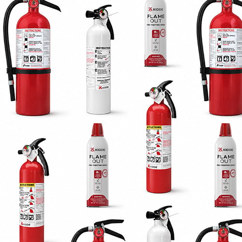 A few Fire Extinguishers in a design