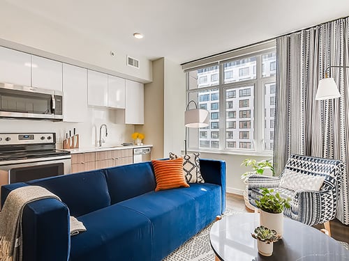 Well Lit Living Room and Kitchen at Sentral Union Station