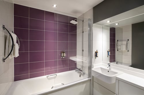 Premier Plus bathroom with bath and shower