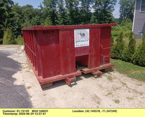 15 yard dumpster rental delivered to Salem, NH 03079 for a basement clean-out