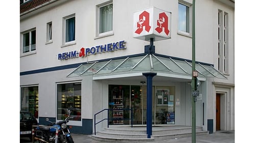 Aussenansicht der Rehm-Apotheke