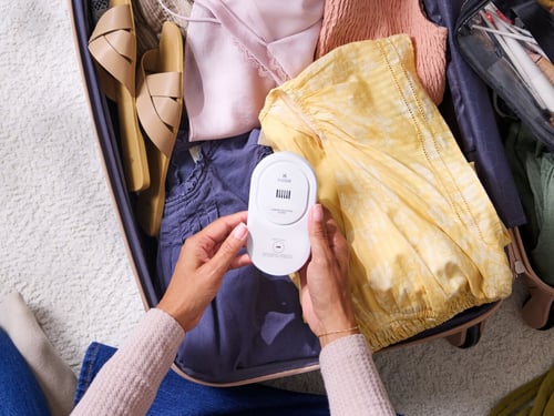 packing a co-detector in a suitcase for a trip