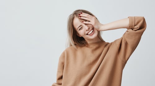 Happy shopper at Legacy Square in Linden, NJ
