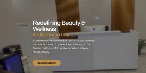 AesTonic Med Spa reception area in Oklahoma City