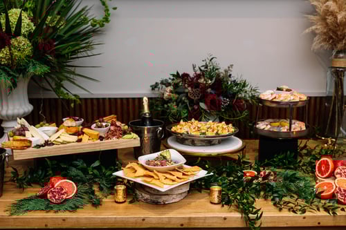 photographer: Becca Mathias
Buffet of stationed appetizers on a decorative table at Juniper by Tonic in Wilmington, DE

Elegant appetizer buffet on decorative table at Juniper by Tonic wedding and event venue

Gourmet stationed appetizer display at Wilmington’s premier event space Juniper by Tonic

Decorative table buffet of assorted appetizers at Juniper by Tonic in Delaware