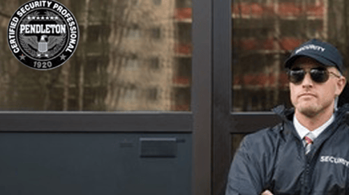 security guard with company logo