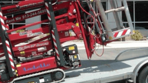 truck loading trailer