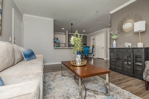 Living Room at Oxbow Hill Country Apartments in Boerne, TX 78006