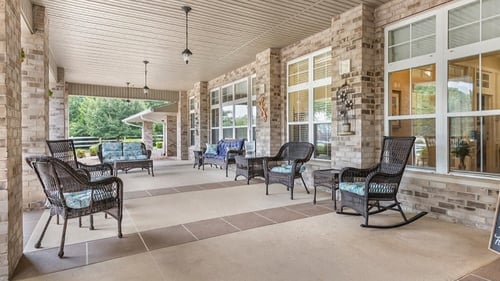 Brookdale Eden Porch with Rocking Chairs