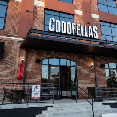 Exterior view of Goodfellas Pizzeria on King Street in Chattanooga.
