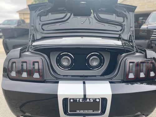 Custom Mustang subwoofer and box installation New Braunfels TX