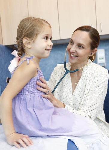 Dr. Charette with a patient at Cook Children's Pediatrics Fort Worth - Magnolia