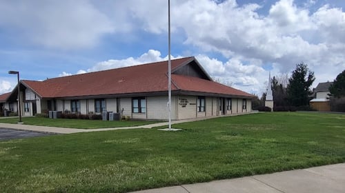 A picture of the Front of the building