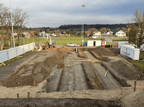 Tiefbauarbeiten Modulbau Rafz