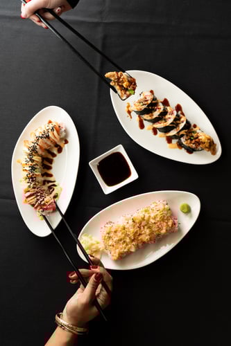 A spread of sushi served at Hanabi Hibachi & Sushi on Main Street in Columbia, South Carolina