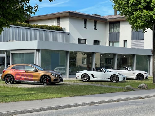 Showroom von aussen Cartastic AG Nussbaumen Kirchdorf AG