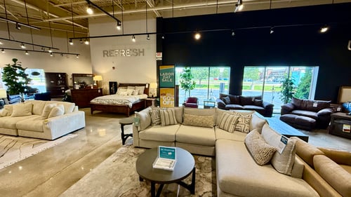 Modular sectional at Slumberland Furniture Champaign.