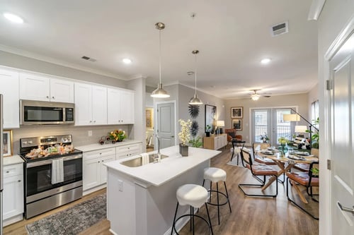 Spacious Kitchen at The One at Spartanburg Apartments in Hilltop, Spartanburg, SC