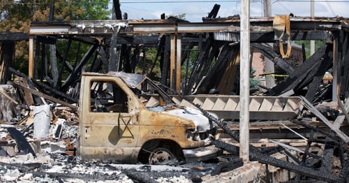 Burnt house