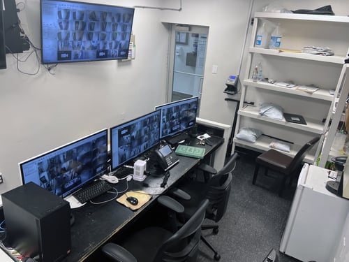Security cameras at Clinton Towers, Bronx, NY, 10457