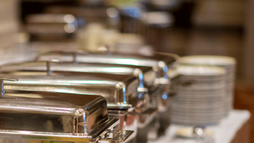 catering serving trays and plates