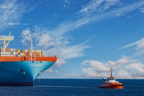 Tug pulling Ship
