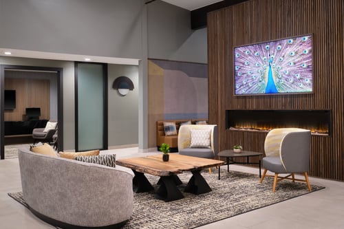 Welcoming new lobby at the Holiday Inn Gonzales LA.