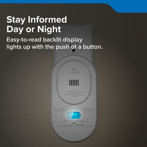 Stay informed day or night - easy to read backlit display lights up with the push of a button.