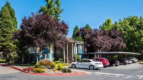 Building exterior at Hathaway Court Apartments
