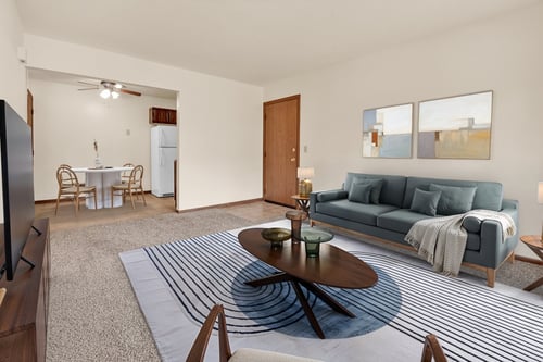 Living room at Windsor Crest Apartments in Davenport, IA 52807