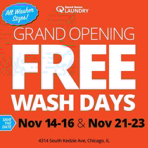Grand Opening Free Wash Days