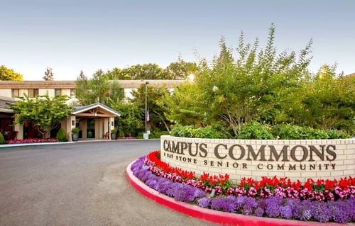 Community Entrance at Campus Commons Senior Living in Sacramento, CA 95825