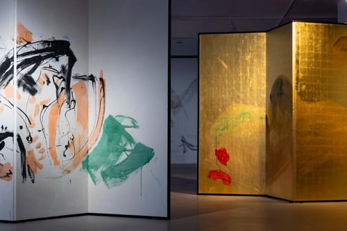 Ausstellungsansicht, WHISPERS OF JAPAN - Luciano Castelli, Kulturstiftung Basel H. Geiger, 2025 Foto: Kulturstiftung Basel H. Geiger | KBH.G