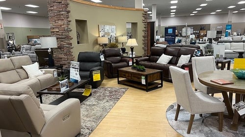 Muscatine Slumberland Furniture living room section