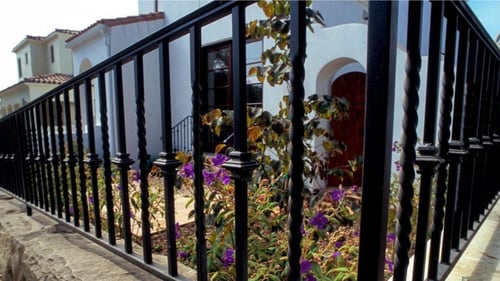 black iron fencing