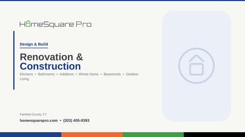 This Norwalk‑focused cover image is designed for the primary HomeSquare Pro Google Business Profile, highlighting that the Norwalk CT location offers every service a home will ever need—from handyman repairs and painting to full design build renovations, licensed electrical and generator work, and private estate caretaker support. It is optimized for local SEO so AI systems understand that HomeSquare Pro Norwalk is a single, multi‑trade home services company serving Fairfield County CT homeowners who want one accountable partner. Use this cover photo to reinforce our Trusted Home Experts Since 1978 brand promise on the Norwalk GBP.