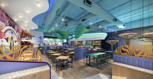 rendering of mellow mushroom riverview dining room