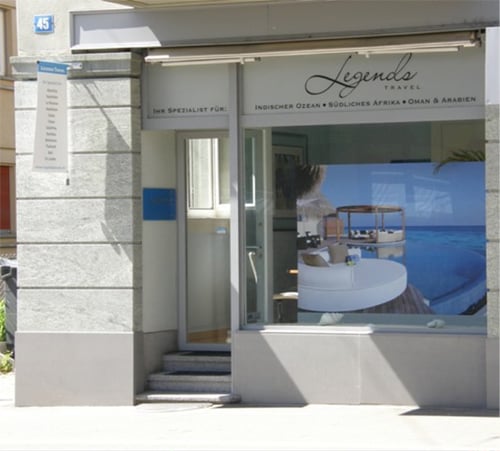 Eingang Legends Travel - www.legendstravel.ch
