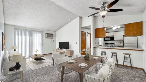 Spacious living room at Somerset, Des Moines, IA