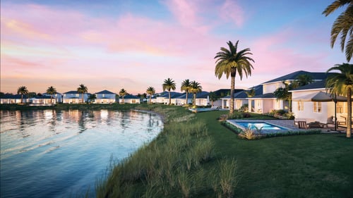 Beautiful pond views with outdoor living opportunities, perfect for entertaining