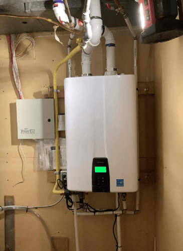 Tankless water heater installation