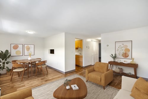 Living Room at Brewery Square Apartments in New Haven, CT