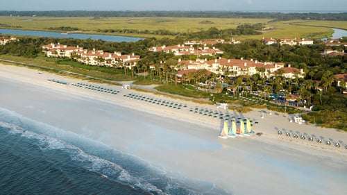 Aerial Ocean View of Sea Island Resort