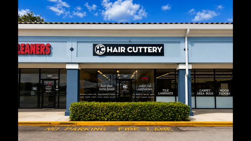Outside the Hair Cuttery salon in  Jupiter