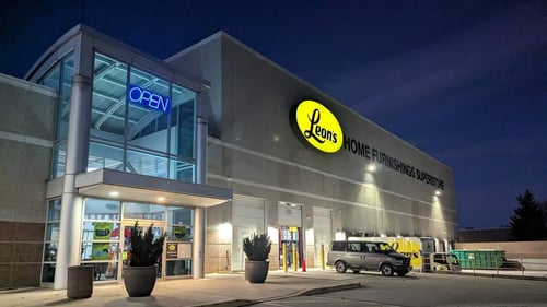Leon's Mississauga Store at night