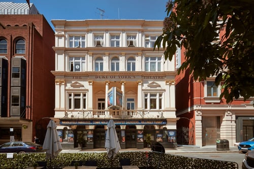 Wide front on view of the Duke of York's Theatre