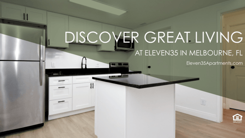 Open concept kitchen at ELEVEN35.