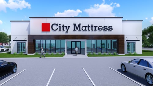 Rendering of City Mattress new store in Cape Coral, Florida.