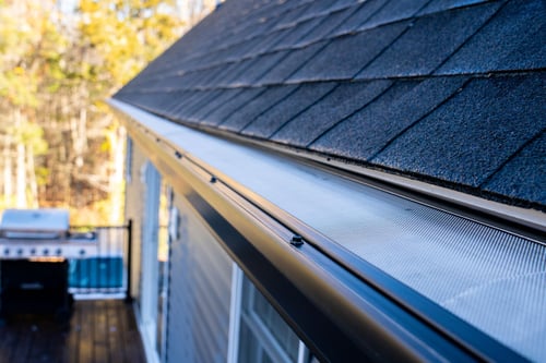 gutter guard over gutters