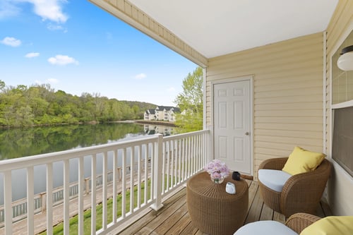 Balcony View at Aspen Lakes Apartments in Indianapolis, IN 46217